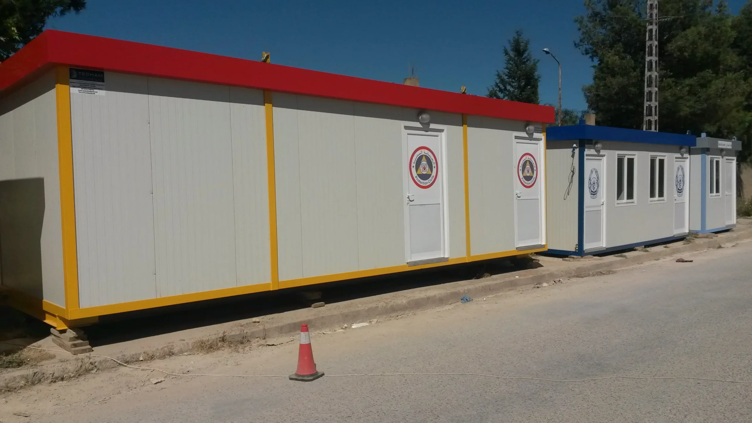 Cabine Saharienne de protection civil -لحماية المدنية- client de TECHAM PLUS